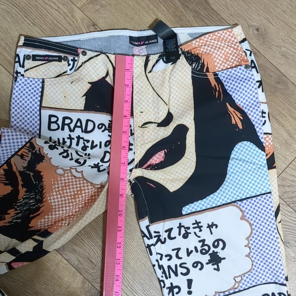 DKNY vintage 90's Pop Art Pants Roy Lichtenstein Juniors size 5 - Picture 6 of 15
